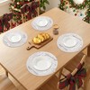 REGALWOVEN Placemats Set of 6 Woven/Vinyl Placemats, Washable Kitchen Table Mat, Seasonal Holiday Christmas Place Mats for Party Dining Table - 3 of 4