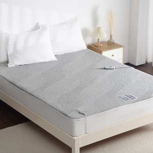 Whizmax Heated Mattress Pad, 5 Heat Settings Heating Mattress Pad with 10-Hour Auto Shut-Off, Grey - 1 of 1