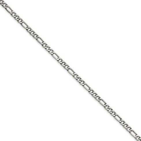 Black Bow Jewelry Men's 6.3mm Stainless Steel Figaro Chain Bracelet, 8 Inch - image 1 of 4