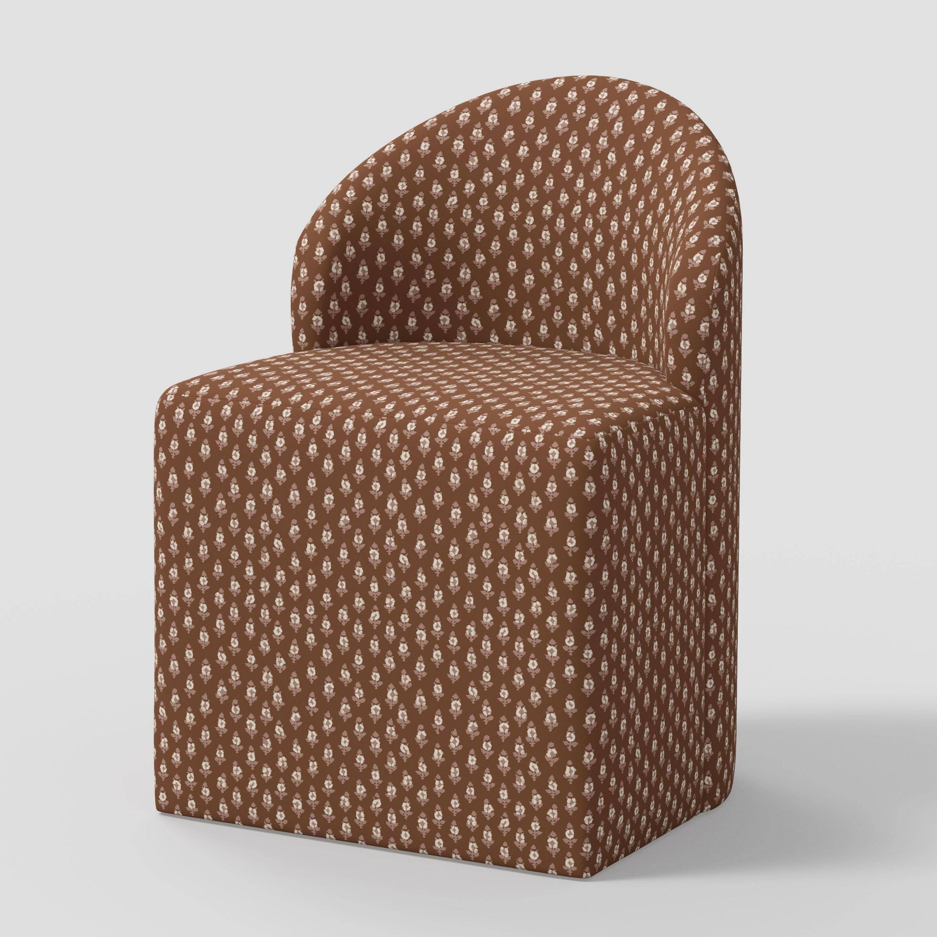 Ella Tub Upholstered Dining Chair Bagru Block Brown - Threshold™
