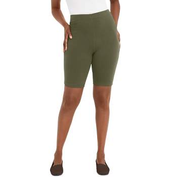 NWT Womens Plus Size FLX Affirmation High-Waisted Bike Shorts Green Size 1X