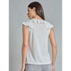 Jones New York Ruffle V-Neck Tee - 3 of 3