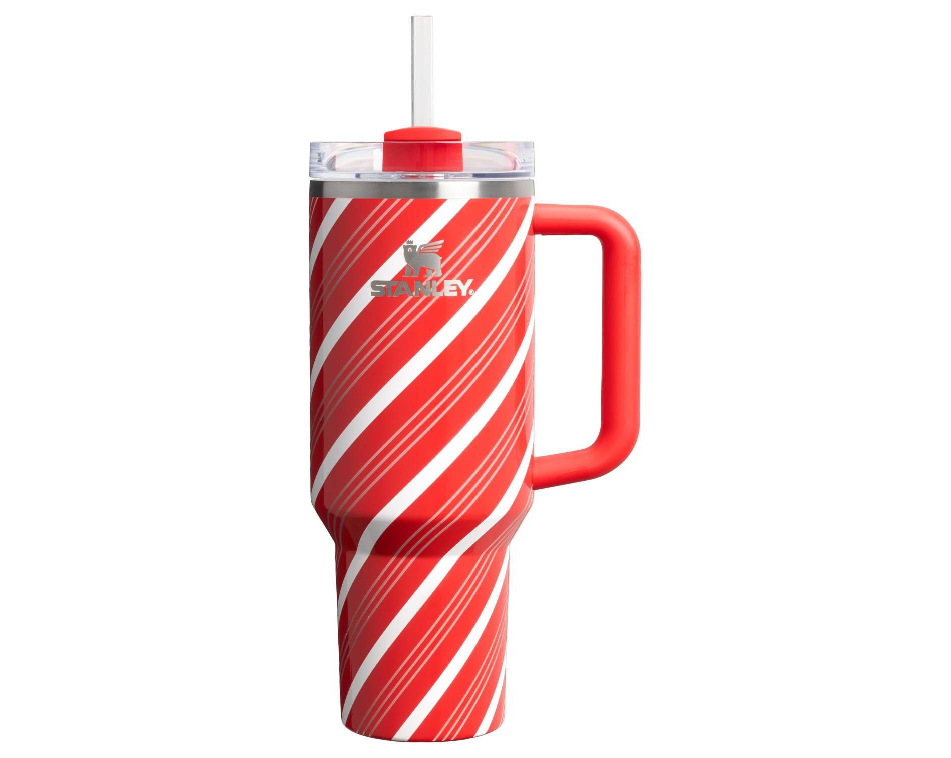 Stanley 40 oz Stainless Steel H2.0 FlowState Quencher Tumbler Candy Cane Twist