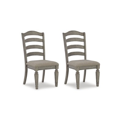 Signature Design by Ashley Lodenbay Classic Farmhouse Dining Chair, Set of 2, Antique Gray