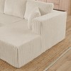 KWPZQEB 130" Corduroy Sectional Couches for Living Room, Convertible U-Shape Couch with 2 Pillow, 5 Seat Compressed Modular Sectional Sofa - 4 of 4
