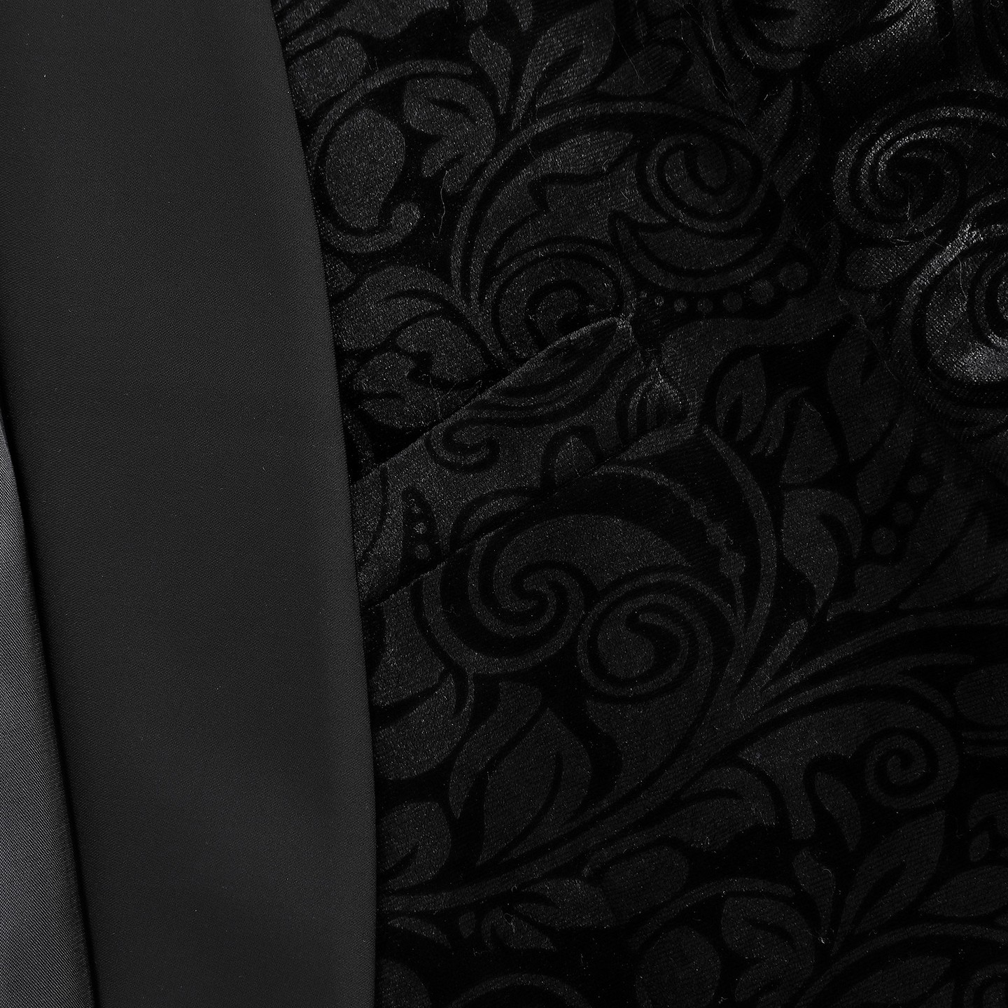 Мужской пиджак YesFashion Gold-Foil Printed Suit Jacket Blazer with Velvet-Like Base Fabric Black, цвет: Золотой — фото 4
