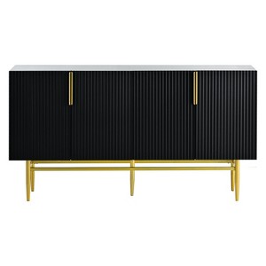 NicBex 60 Inch 4-Door Accent Storage Cabinet with Metal Handles and Metal Legs for Living Room,Kitchen,Office,Hallway - 1 of 4