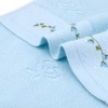 REGALWOVEN Bathroom Kitchen Soft Absorbent Cotton Floral Embroidered Hand Towel 13" x 29" - 2 of 4