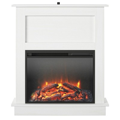 Ameriwood Home Ellsworth Modern Electric Fireplace with Mantel and 23" Fireplace Insert