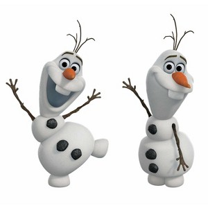 Frozen Olaf The Snow Man Peel and Stick Kids' Wall Decal: RoomMates Vinyl Self-Adhesive, 25 Pieces, Blue, Kids Decor - 1 of 4