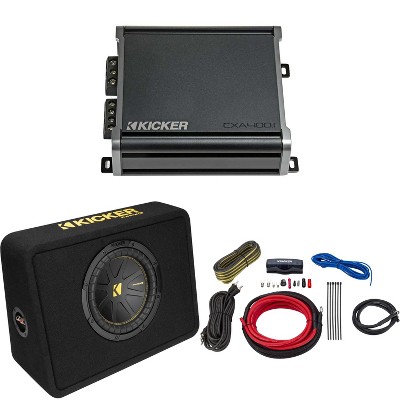 Kicker 10 Inch Comp Truck Bass Package 50TCWC102 with 46CXA4001 and 47VK8 amp wire kit