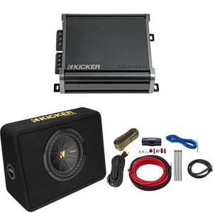Kicker 10 Inch Comp Truck Bass Package 50TCWC102 with 46CXA4001 and 47VK8 amp wire kit - 1 of 4