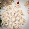 Macrame Snowflake Ornament Multicolor 5"H  Set of 3 - 2 of 2