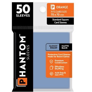 Phantom Sleeves: "Orange Size" (70mm x 70mm) - Gloss/Matte (50) (Compatible with: Standard Square Card Sleeves) - 1 of 1