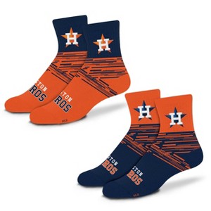 MLB Houston Astros Youth Quarter Socks - 2pk - 1 of 4