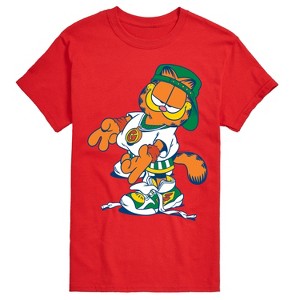 Men's - Garfield - Street Fashion Peace Pose Short Sleeve Graphic T-Shirt - 1 of 3