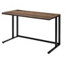 NicBex Home Office Desk 47" Modern Writing Desk with 2 Sockets, 2 Ports, Wooden Desktop and Black Metal Legs for Office, Study, Living Room, Walnut - 2 of 4
