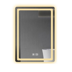 GlasFlength Decorative Wall Mirrors Rectangular Accent Mirror Wall Mirror Decorative Mirror Bathroom Mirror for Room, Silver, 27.56"*19.69"*2" - 1 of 4