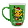Silver Buffalo Pokemon Santa Pikachu Wide-Rim Ceramic Latte Mug | Holds 16 Ounces - 2 of 4