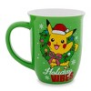 Silver Buffalo Pokemon Santa Pikachu Wide-Rim Ceramic Latte Mug | Holds 16 Ounces - image 2 of 4