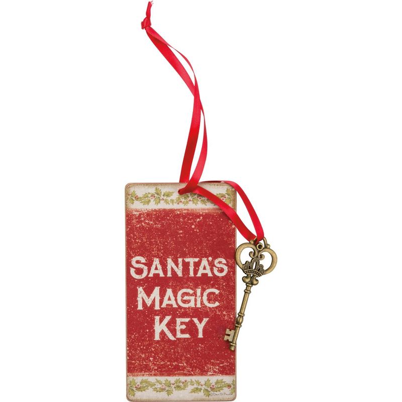 Primitives by Kathy Santa's Magic Key Vintage Ornament, 3 of 4