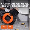 VEVOR Steel Wire Puller, 240ft, 1/8in, with Enhanced Housing & Handle, Simplified Cable Pulling Device, Adaptable for Wall, Orange - 3 of 4