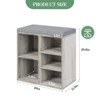Shoe Cabinet with Removable Cushion - 3-Tier Storage Organizer with Adjustable Shelves - 3 of 4