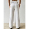 Womens Wide Leg Pants Elastic Waist Tie Front Casual Lounge Trousers - 2 of 4
