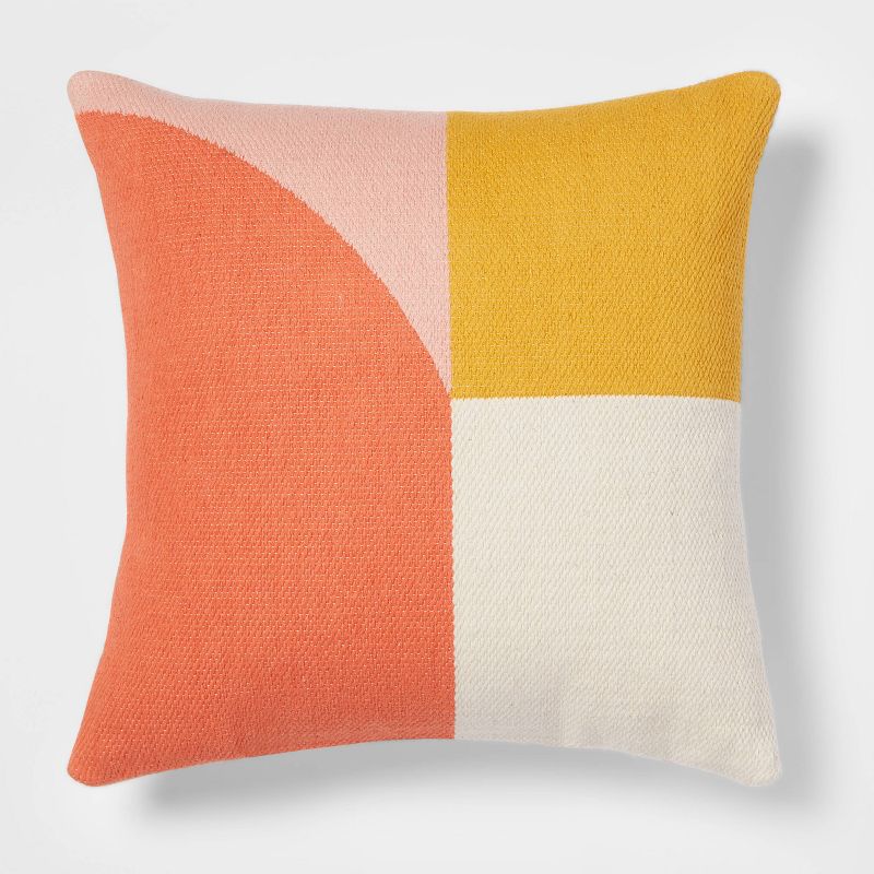 Color Block Square Throw Pillow - Threshold™, 1 of 8