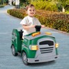 Costway 12V Kids Ride on Fire Truck Toddler Fire Toy Car with Shovel & Wrench Black/Green/Red - 2 of 4