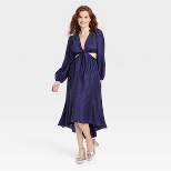Women's Long Sleeve Twist Maxi Cut Out Dress - A New Day™