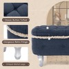 QingMoon 29.5'' Storage Bench, End of Bed Ottoman, Shoe Cabinet Bench with Button-Tufted and Fringe for Bedroom, Entryway and Cloakroom - 4 of 4