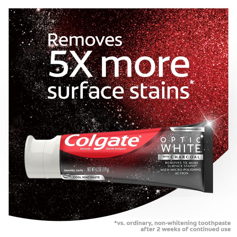 Colgate Optic White with Charcoal - 4.2oz, 4 of 11