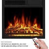 ZAFRO Electric Fireplace Mantel Wooden Surround Firebox, 36" Pearl White TV Stand with Freestanding ,Adjustable Led Flame, 750W/1500w - 4 of 4