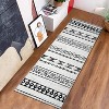 2x8 Hallway Runner Rug, Washable Kitchen Runner, Non-Slip, Geometric Boho Design, Stain-Resistant Moroccan Style Rug for Kitchen and Living Room - 2 of 4