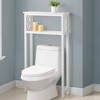 Coventry Bathroom Over the Toilet Open Storage Shelf White - Alaterre Furniture - 2 of 4