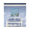 Cottage Garden West of The Wind Shifting Sands Blue, White, Tan 24 x 24 Inch Waterproof Gallery Wrapped Canvas, Outdoor Garden, Yard, Patio All - 2 of 2