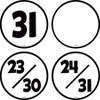 Teacher Created Resources® Black & White Calendar Days, 36 Per Pack, 6 Packs - 3 of 3