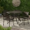 Christopher Knight Home Ridgecrest Outdoor Aluminum 5 Piece Dining Set - 2 of 4