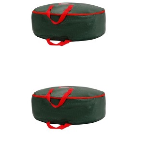 REGALWOVEN Christmas Foldable Round Waterproof Storage Bags with Handles 2 Pcs - 1 of 4