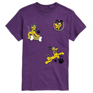 Men's - Disney - Pluto Paw Prints And Bone Short Sleeve Graphic T-Shirt - 1 of 3