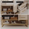 ORRD  47.2" Modern Bathroom Vanity with Ceramic Vessel Sink, Gold Accent Free Standing Cabinet, 2 Drawers & Storage Shelf - 4 of 4
