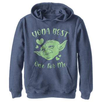 Boy's Star Wars Valentine's Day Yoda Best One for Me Pull Over Hoodie