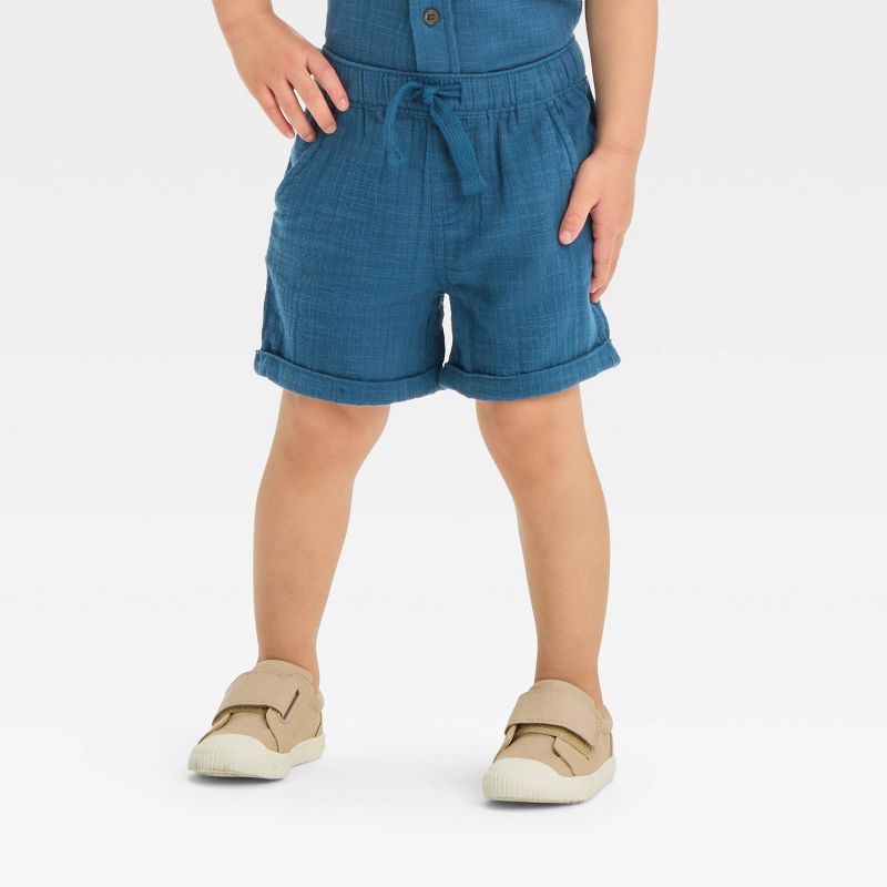 Toddler Boys' Textured Pull-On Woven Above Knee Shorts - Cat & Jack™, 1 of 7