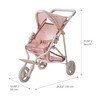 Olivia's Little World Confetti Doll Jogging Stroller for 15''-18'' Dolls, Foldable Design with Storage Basket - 3 of 4