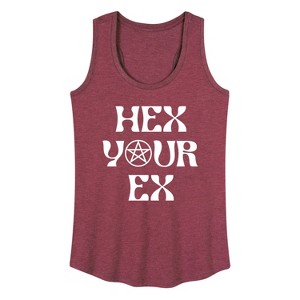 Women's - Instant Message - Hex Your Ex Graphic Racerback Tank - 1 of 4