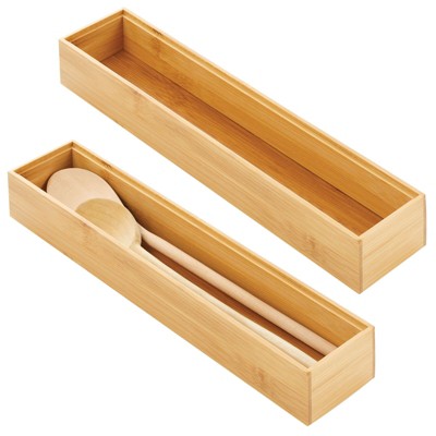 Mdesign Plastic Kitchen Cabinet Drawer Organizer Tray, 12 Long, 3
