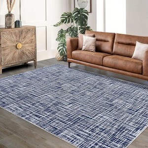 Rug Washable Kitchen Runner Rug, Rug Abstract Runner Mat for Hallway Contemporary Non-Slip Foldable, Floor Carpet for Bedroom Living Room - 1 of 4