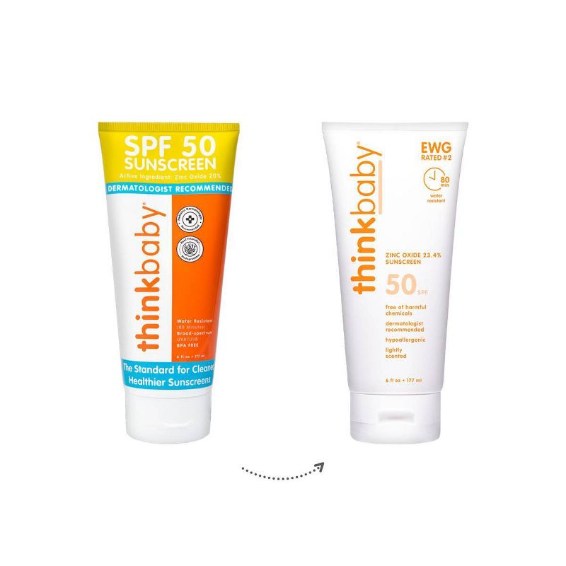 thinkbaby Mineral Sunscreen Lotion SPF 50 - 6 fl oz, 3 of 9
