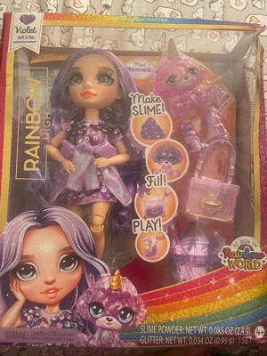 Rainbow High Violet with Slime Kit & Pet doll 